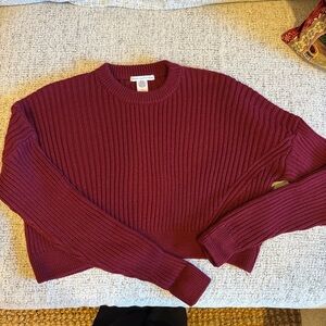 Urban Outfitters Ribbed Maroon Sweater